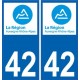 42 Loire autocollant plaque immatriculation auto département sticker Auvergne-Rhône-Alpes logo 3