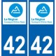 42 Loire autocollant plaque immatriculation auto département sticker Auvergne-Rhône-Alpes logo 3