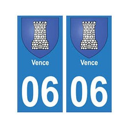 06 Vence autocollant plaque