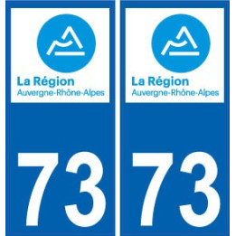 73 Savoie autocollant plaque immatriculation auto département sticker Auvergne-Rhône-Alpes logo 3