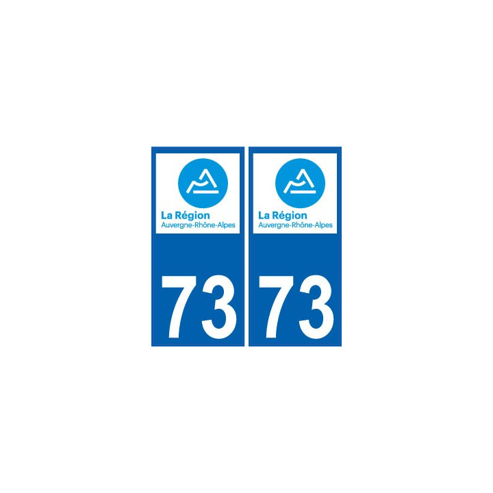 73 Savoie autocollant plaque immatriculation auto département sticker Auvergne-Rhône-Alpes logo 3