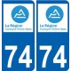 73 Savoie autocollant plaque immatriculation auto département sticker Auvergne-Rhône-Alpes logo 3