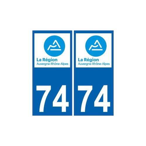 73 Savoie autocollant plaque immatriculation auto département sticker Auvergne-Rhône-Alpes logo 3
