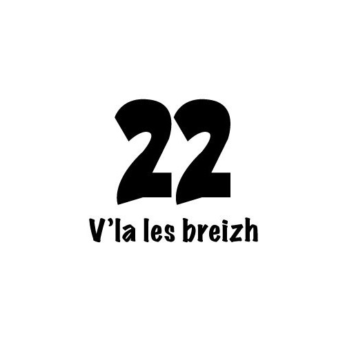 autocollant logo 22 vla les breizh breton stickers