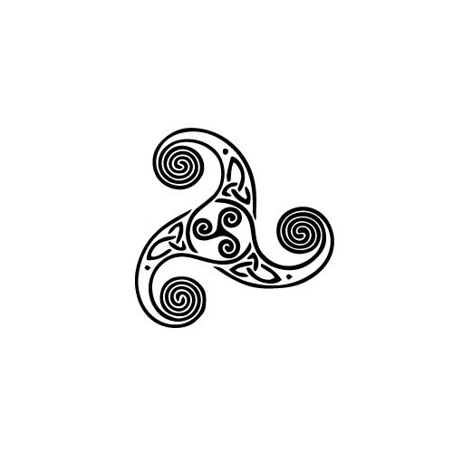 autocollant triskell celtique rond logo 
