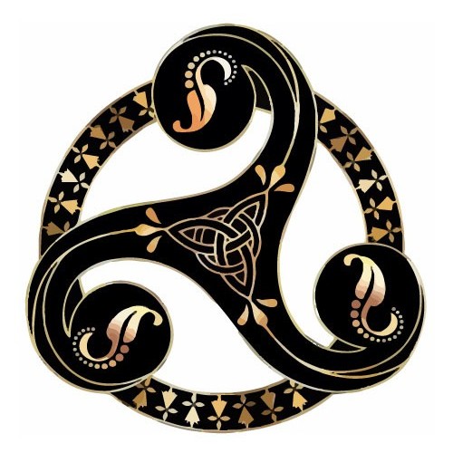 autocollant triskell noir dorrures logo
