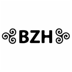 autocollant bretagne deux triskell bzh noir