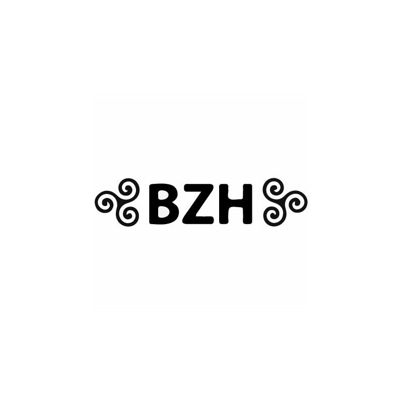 autocollant bretagne deux triskell bzh noir