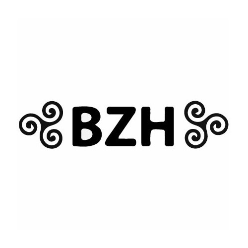 autocollant bretagne deux triskell bzh noir