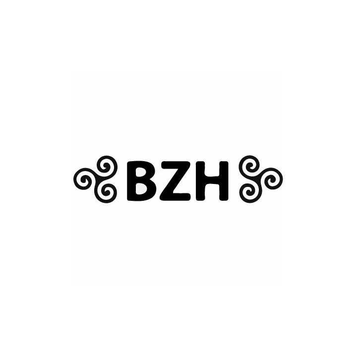 autocollant bretagne deux triskell bzh noir