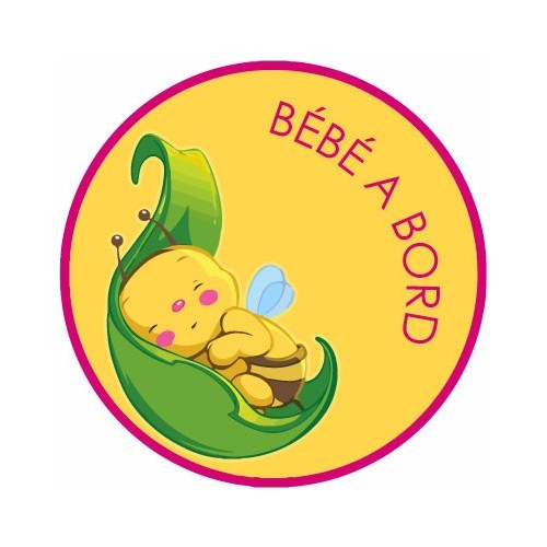 autocollant bébé à bord abeille sticker