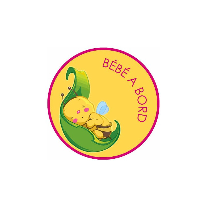 autocollant bébé à bord abeille sticker