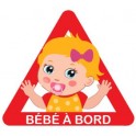 Bébé à bord triangle warning autocollant sticker adhesif