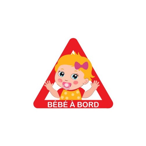 Bébé à bord triangle warning autocollant sticker adhesif