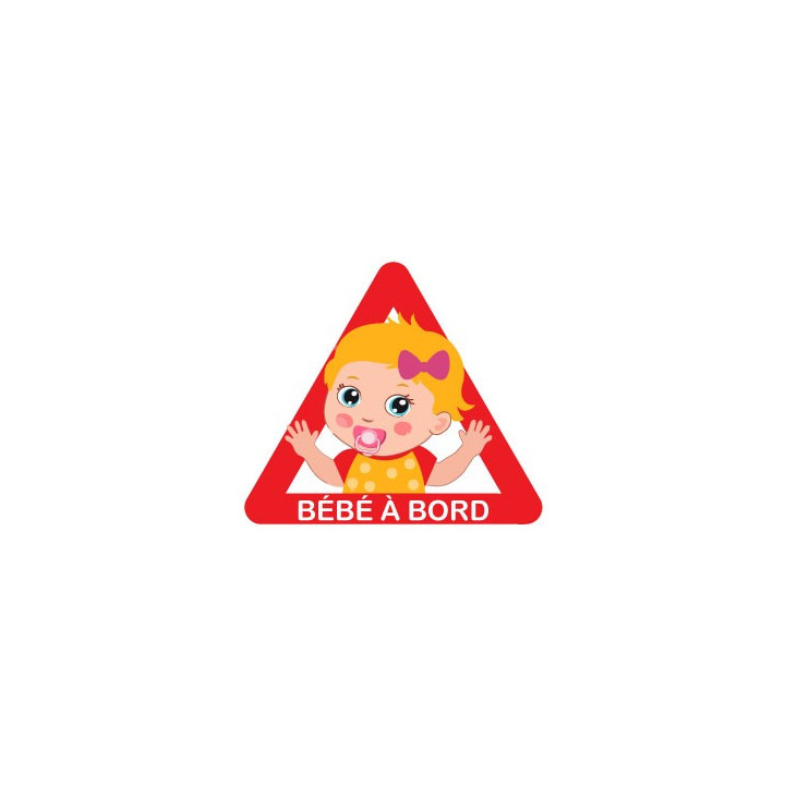 Bébé à bord triangle warning autocollant sticker adhesif