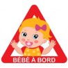 Bébé à bord triangle warning autocollant sticker adhesif