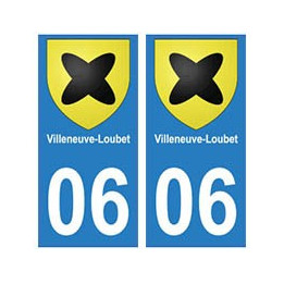 06 Villeneuve-Loubet autocollant plaque
