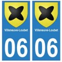 06 Villeneuve-Loubet autocollant plaque