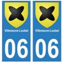 06 Villeneuve-Loubet autocollant plaque