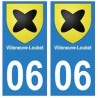 06 Villeneuve-Loubet autocollant plaque