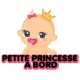 petite princesse à bord bébé autocollant sticker adhesif