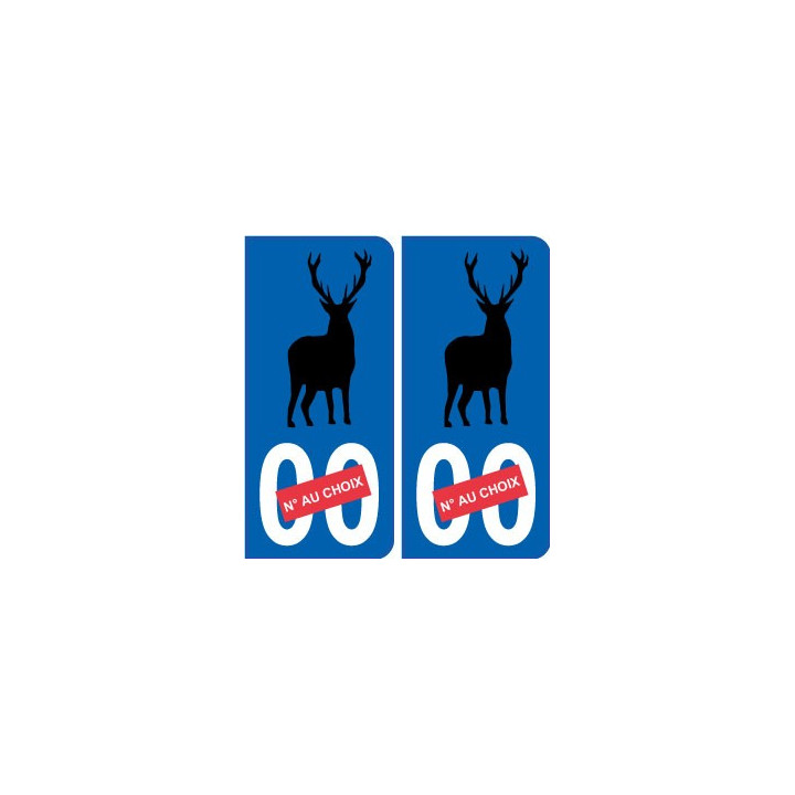 silhouette cerf autocollant plaque auto