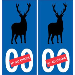 silhouette cerf autocollant plaque auto