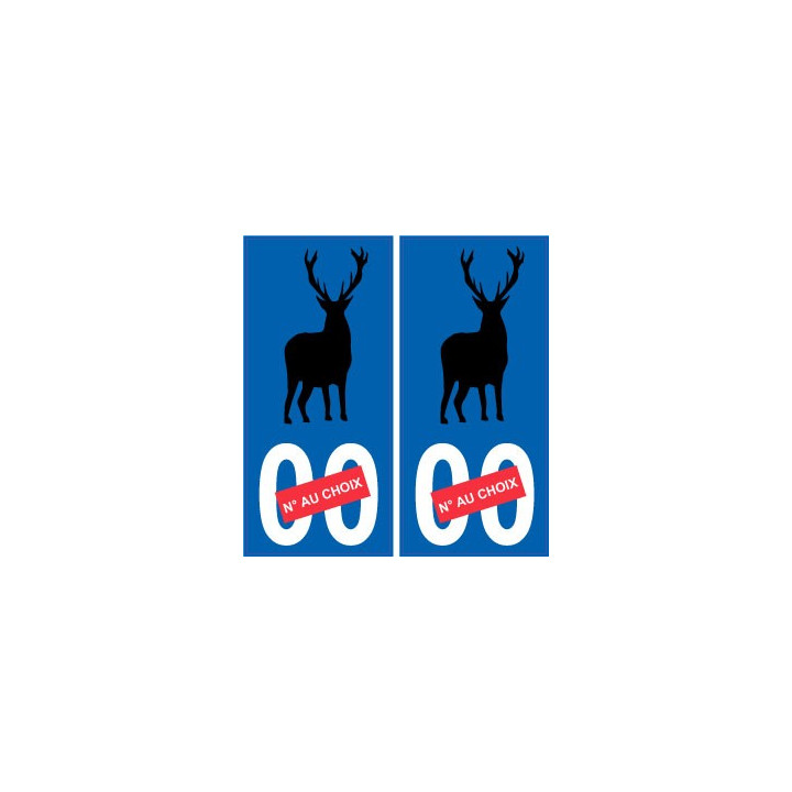 silhouette cerf autocollant plaque auto