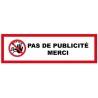 Autocollant stop pub homme main noire rectangle