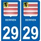 29 Finistère Berrien autocollant plaque