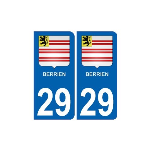 29 Finistère Berrien autocollant plaque