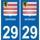 29 Finistère Berrien autocollant plaque