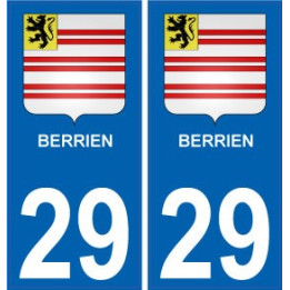 29 Finistère Berrien autocollant plaque