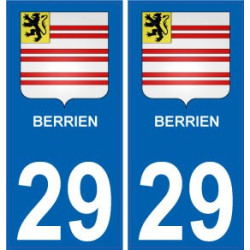 29 Finistère Berrien autocollant plaque