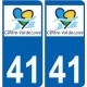 41 Loir-et-Cher autocollant plaque immatriculation auto département sticker Centre-Val de Loire logo