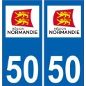 50 Ärmel-aufkleber-plakette-kennzeichen-auto-abteilung sticker Normandie neues logo