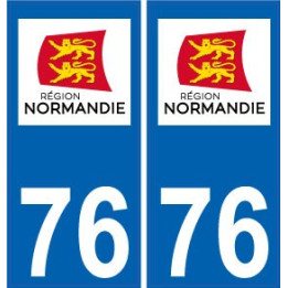 76 Seine-Maritime autocollant plaque immatriculation auto département sticker Normandie nouveau logo
