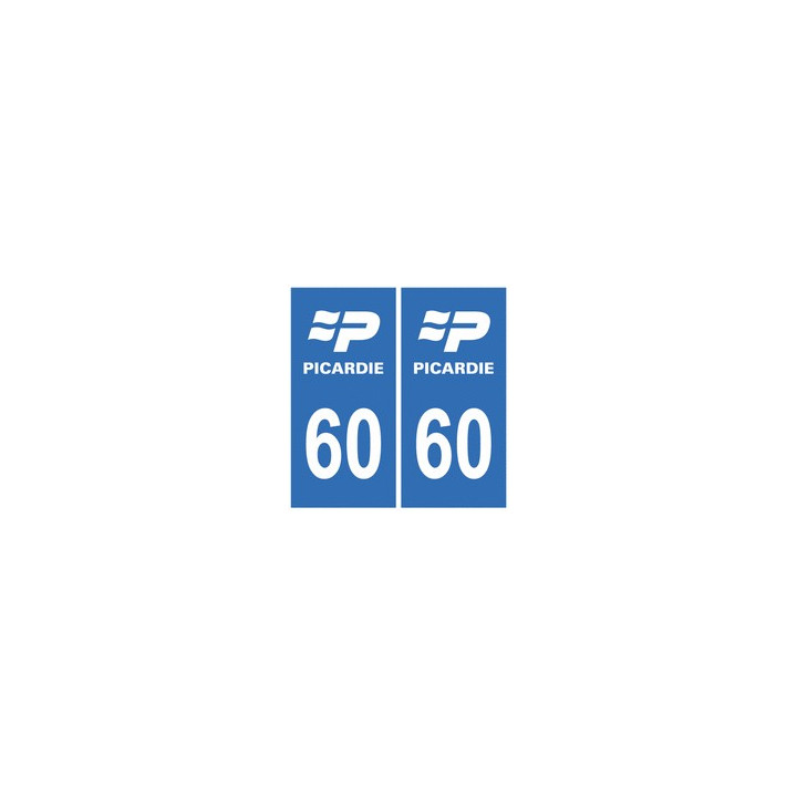 60 Oise autocollant plaque