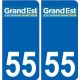 55 Meuse autocollant plaque immatriculation auto département sticker Grand-Est nouveau logo