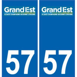 57 Moselle autocollant plaque immatriculation auto département sticker Grand-Est nouveau logo
