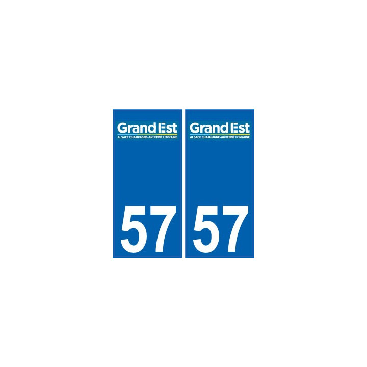 57 Moselle autocollant plaque immatriculation auto département sticker Grand-Est nouveau logo