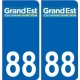 88 Vosges autocollant plaque immatriculation auto département sticker Grand-Est nouveau logo