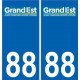 88 Vosges calcomanía de la placa de matriculación de automóviles departamento pegatina Grande Es nuevo logo