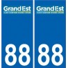 88 Vosges adesivo targa di immatricolazione di auto dipartimento adesivo Grande È nuovo logo