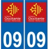 09 Ariège-aufkleber-plakette-kennzeichen-auto-abteilung sticker Okzitanien neues logo