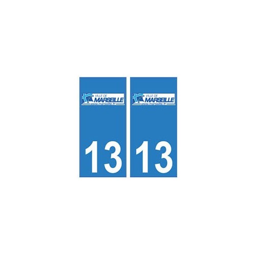 13 Marseille2 ville autocollant plaque