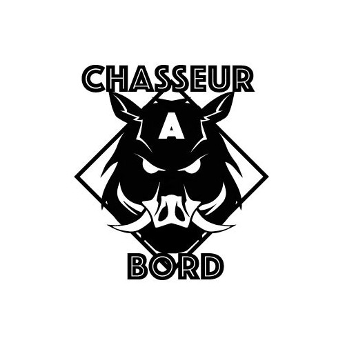 Autocollant chasseur à Bord sanglier 7-1 sticker