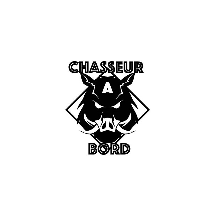Autocollant chasseur à Bord sanglier 7-1 sticker