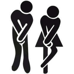 Autocollant toilette homme femme 9