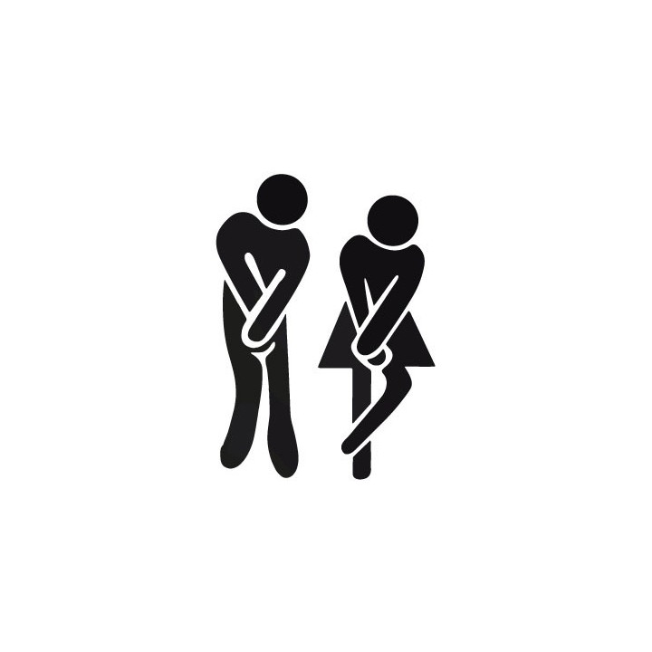 Autocollant toilette homme femme 9